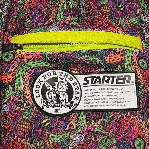 ⭐️RARE ⭐️ NWT STARTER X RICK AND MORTY MEN'S ATHLETIC SHORTS - Picture 6 of 9
